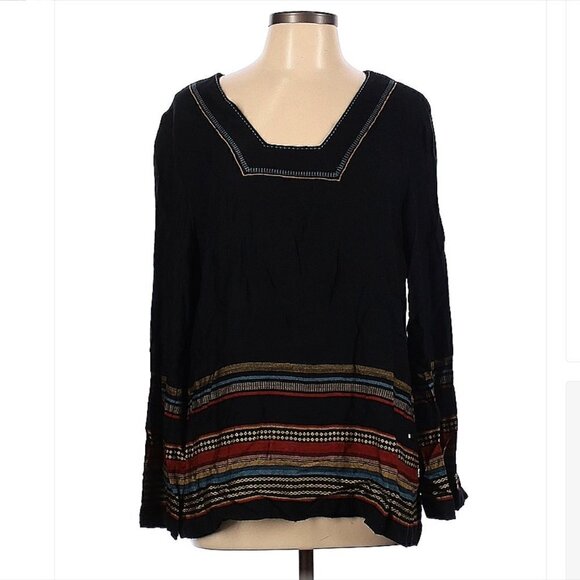 DYLAN Long Sleeve Boho Blouse Size L - Picture 1 of 3